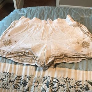 J crew knit creme shorts